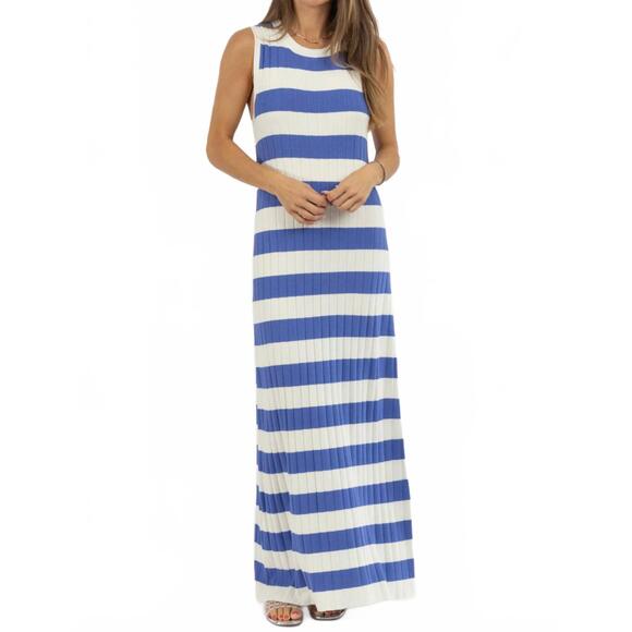 LALAVON Dresses & Skirts - NEW LALAVON contrast stripe maxi dress in coast